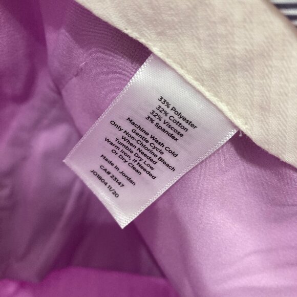 New Talbots size 16 Pink Purple Flare Kick Crop Pants Preppy Office Work - Picture 6 of 12